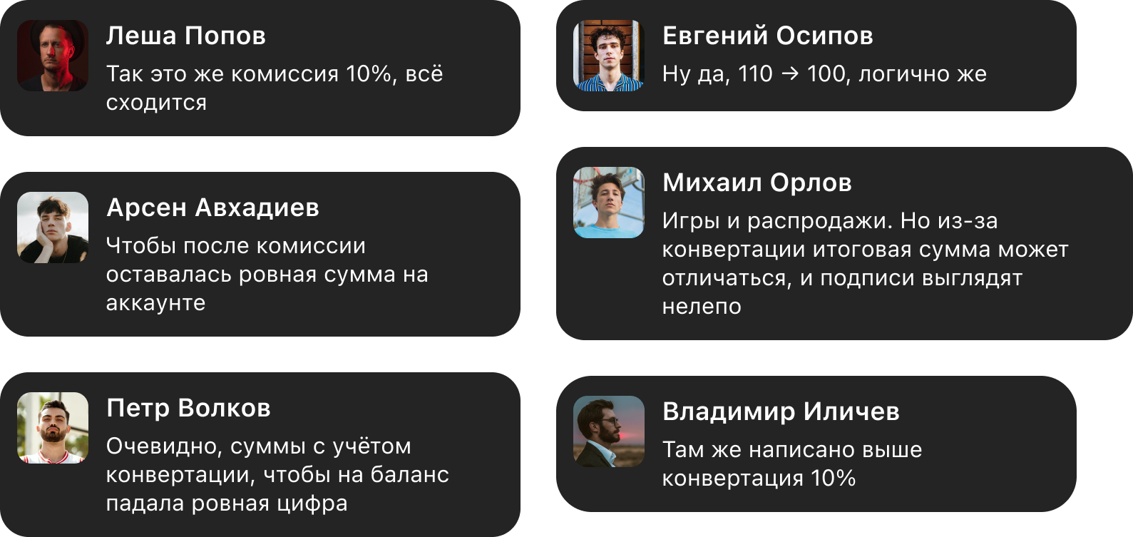 Ответы на опрос о некруглых суммах