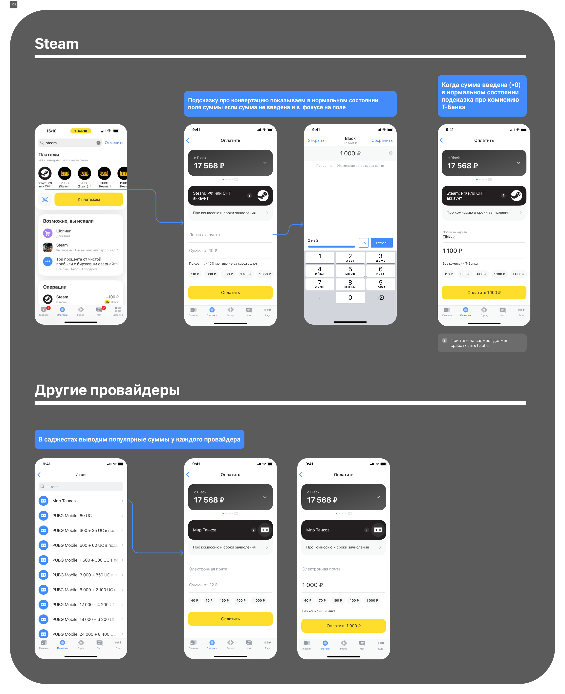 Финальный флоу на iOS